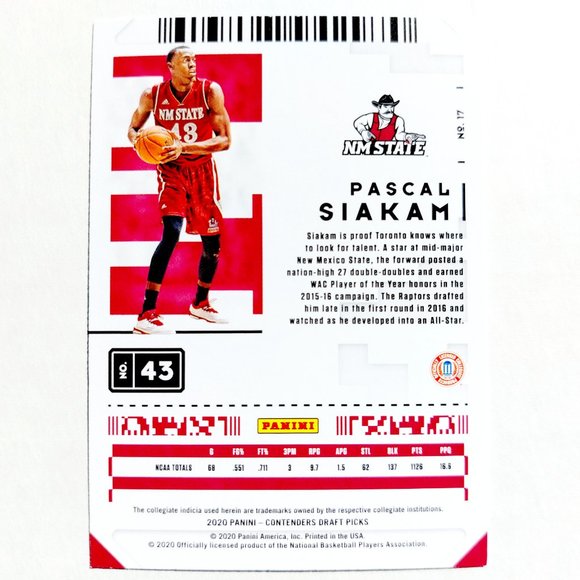 New Mexico State Aggies (Pascal Siakam) - CFTBL [32_7_PS1] - Picture 3 of 3